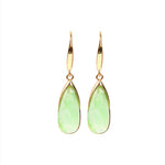 FREE Today: Prosperity and Luck Jade Teardrop Vintage Gold Tone Earrings