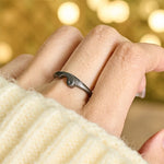 Buddha Stones Retro Yin Yang Textured Copper Harmony Adjustable Ring