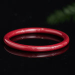 Buddha Stones Cinnabar Plain Heart Sutra Calm Bracelet Bangle