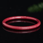 Buddha Stones Cinnabar Plain Heart Sutra Calm Bracelet Bangle
