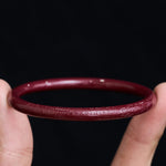 Buddha Stones Cinnabar Plain Heart Sutra Calm Bracelet Bangle