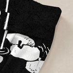 Buddha Stones Cotton Linen Lotus Leaf Pattern Women's Elastic Waist Wide Leg Pants With Pockets