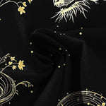 Buddha Stones Cotton Linen Dragon Wave Pattern Women's Elastic Waist Wide Leg Pants With Pockets