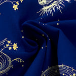 Buddha Stones Cotton Linen Dragon Wave Pattern Women's Elastic Waist Wide Leg Pants With Pockets