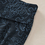 Buddha Stones Cotton Linen Mandala Pattern Women's Elastic Waist Wide Leg Pants With Pockets