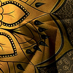Buddha Stones Cotton Linen Mandala Pattern Women's Elastic Waist Wide Leg Pants With Pockets