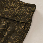 Buddha Stones Cotton Linen Mandala Pattern Women's Elastic Waist Wide Leg Pants With Pockets