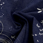 Buddha Stones Cotton Linen Dragonfly Ripple Pattern Women's Elastic Waist Wide Leg Pants With Pockets