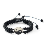 FREE Today: Support and Powerful Yin Yang Hematite Frosted Stone Lava Rock Bracelet