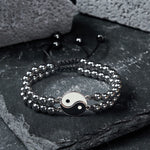 FREE Today: Support and Powerful Yin Yang Hematite Frosted Stone Lava Rock Bracelet
