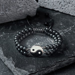 FREE Today: Support and Powerful Yin Yang Hematite Frosted Stone Lava Rock Bracelet