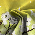 Buddha Stones Cotton Linen Gradient Floral Pattern Women's Elastic Waist Wide Leg Pants With Pockets
