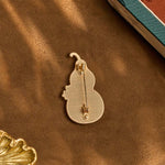 Buddha Stones Song Brocade Handcrafted Gourd-Shaped Floral Harmony New Chinese Brooch