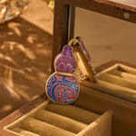 Buddha Stones Song Brocade Handcrafted Gourd-Shaped Floral Harmony New Chinese Brooch
