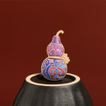 Buddha Stones Song Brocade Handcrafted Gourd-Shaped Floral Harmony New Chinese Brooch