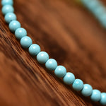 Buddha Stones Turquoise Fu Character Luck Handcrafted Beaded Bracelet