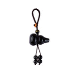 Buddha Stones Rainbow Obsidian Gourd Protection Hand-Woven Vintage Keychains