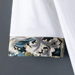 Buddha Stones Summer Casual Frog Button Flower Embroidery Men's Short Sleeve Shirts