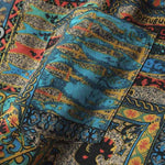 Buddha Stones Summer Boho Vintage Button-Up Geometric Men's Short Sleeve Shirts
