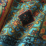 Buddha Stones Summer Boho Vintage Button-Up Geometric Men's Short Sleeve Shirts
