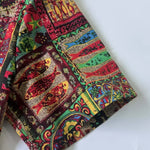 Buddha Stones Summer Boho Vintage Button-Up Geometric Men's Short Sleeve Shirts