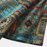 Buddha Stones Summer Boho Vintage Button-Up Geometric Men's Short Sleeve Shirts