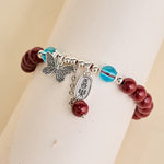 Buddha Stones Cinnabar Copper Butterfly Love Bracelet