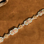 Buddha Stones Copper Enamel Floral Pattern Healing Bracelet