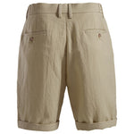 Buddha Stones Summer Casual Classic Zipper Button Solid Bermuda Shorts Men's With Pockets