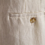 Buddha Stones Summer Casual Classic Zipper Button Solid Bermuda Shorts Men's With Pockets