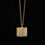 Buddha Stones Copper Birth Flower Strengthen Book Design Balance Pendant Necklace
