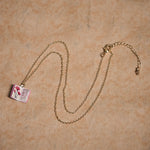 FREE Today: Healing and Luck Copper Birth Flower Strengthen Book Design Pendant Necklace