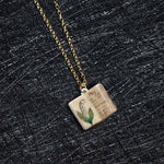 FREE Today: Healing and Luck Copper Birth Flower Strengthen Book Design Pendant Necklace