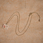 Buddha Stones Copper Birth Flower Strengthen Book Design Balance Pendant Necklace