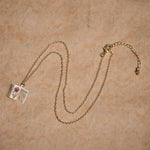 FREE Today: Healing and Luck Copper Birth Flower Strengthen Book Design Pendant Necklace