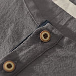 Buddha Stones Summer Casual Minimalist Two Buttons Solid Cotton Linen Men's Short Sleeve Shirts