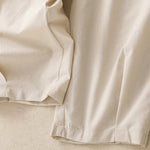 Buddha Stones Spring Summer Casual Decorative Buttons Solid Cropped Pants Women's Harem Pants With Pocket