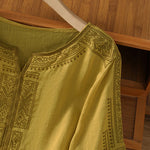 Buddha Stones Summer Boho Casual Embroidery Geometric Women's Short Sleeve T-Shirts