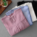 Buddha Stones Summer Casual Minimalist Back Buttons Solid Women's Short Sleeve T-Shirts With Front Pockets