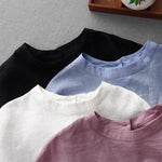 Buddha Stones Summer Casual Minimalist Back Buttons Solid Women's Short Sleeve T-Shirts With Front Pockets