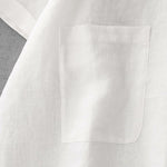 Buddha Stones Summer Casual Minimalist Back Buttons Solid Women's Short Sleeve T-Shirts With Front Pockets