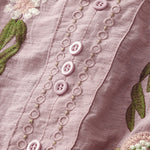 Buddha Stones Summer Boho Embroidery Floral Women's Short Sleeve Shirt