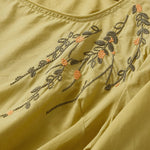 Buddha Stones Summer Casual Crew Neck Embroidery Flower Women's Short Sleeve T-Shirts