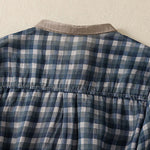 Buddha Stones Summer Vintage Button Up Plaid Women's Short Sleeve Shirts