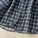 Buddha Stones Summer Vintage Button Up Plaid Women's Short Sleeve Shirts