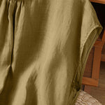 Buddha Stones Summer Casual Ruffled Collar Back Button-up Solid Women's Sleeveless Shirts