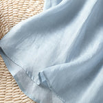 Buddha Stones Summer Casual Ruffled Collar Back Button-up Solid Women's Sleeveless Shirts
