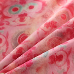 Buddha Stones Summer Elegant Mandarin Collar Side Slit Floral Print Women's Sleeveless Shirts