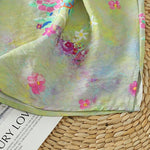 Buddha Stones Summer Elegant Mandarin Collar Side Slit Floral Print Women's Sleeveless Shirts