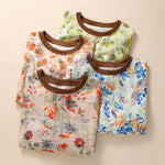 Buddha Stones Summer Vintage Crew Neck Floral Print Women's Short Sleeve T-Shirts
